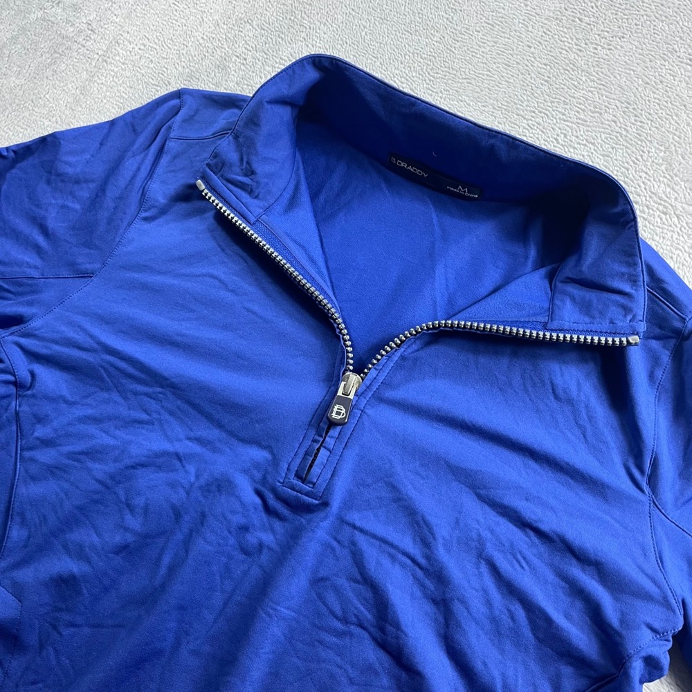 B. Draddy Mens Quarter Zip Pullover Royal‎ Blue Performance Golf Jacket Size M